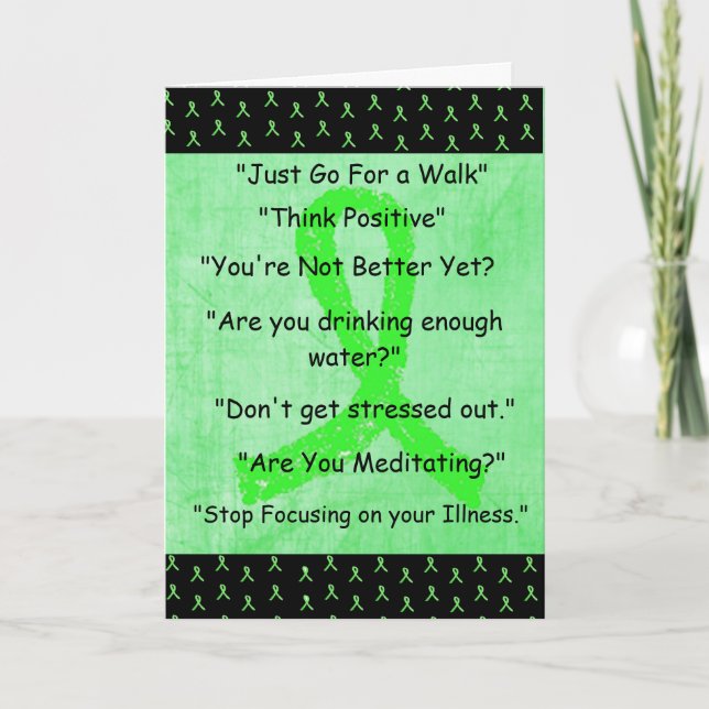 Lyme Disease "Things I Wont Say" Get Well Card (Front)