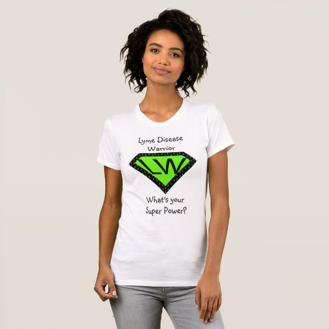 Lyme Disease Warrior Superhero Shirt (Front Full)