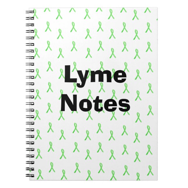 Lyme Notes Lyme Disease Awareness Ribbons Notebook (Front)