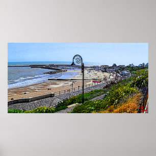 Lyme Regis Beach and the Cobb Poster
