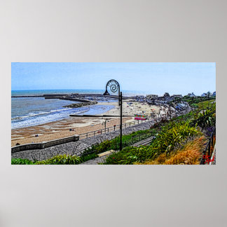 Lyme Regis Beach and the Cobb Poster