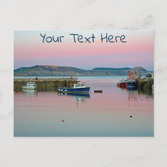 Lyme Regis customisable Postcard (Front)