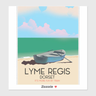 Lyme Regis, dorset Vintage travel poster.