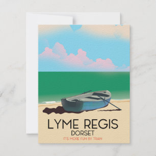 Lyme Regis, dorset Vintage travel poster.