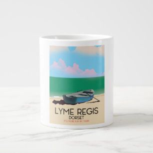 Lyme Regis, dorset Vintage travel poster. Large Coffee Mug