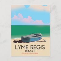 Lyme Regis, dorset Vintage travel poster.