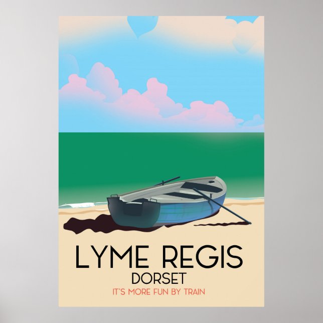 Lyme Regis, dorset Vintage travel poster. Poster (Front)
