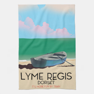 Lyme Regis, dorset Vintage travel poster. Tea Towel