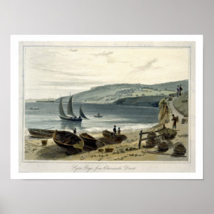 Lyme Regis, from Charmouth, Dorset, from 'A Voyage Poster