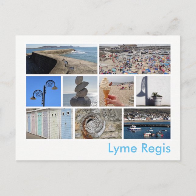 Lyme Regis multi-image Postcard (Front)