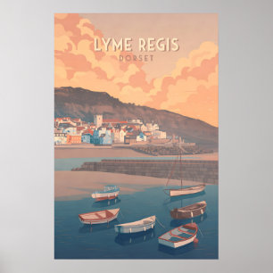 Lyme Regis Seaside Travel Poster