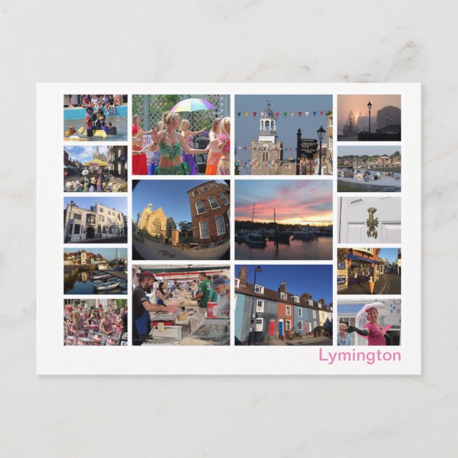 Lymington multi-image postcard (Front)