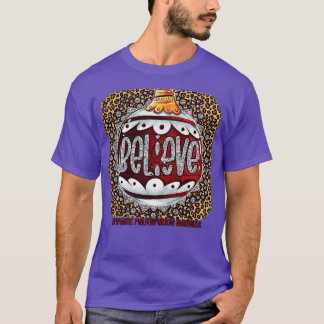 Lymphatic Malformation Awareness Believe Ornament T-Shirt
