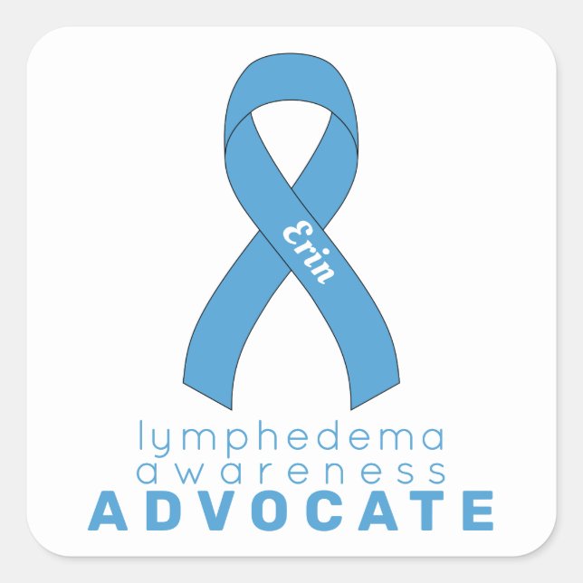Lymphedema Advocate White Square Sticker (Front)