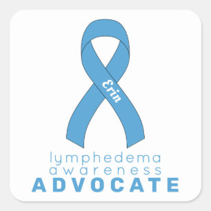 Lymphedema Advocate White Square Sticker