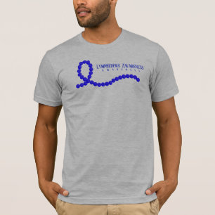 Lymphedema Awareness Blue Ribbon Beads T-Shirt