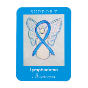 Lymphedema Awareness Ribbon Angel Custom Magnet