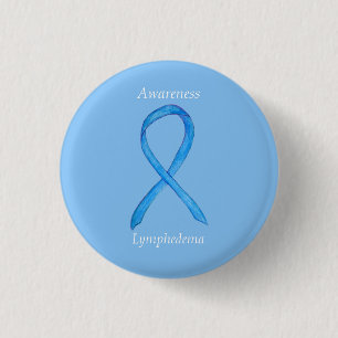 Lymphedema Awareness Ribbon Custom Art Pin