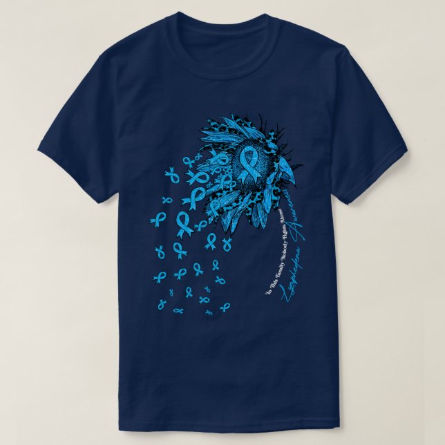 Lymphedema Awareness sunflower nobody fights alone T-Shirt (Design Front)