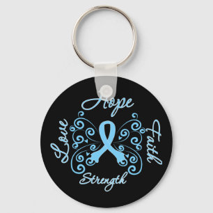 Lymphedema Hope Motto Butterfly Key Ring