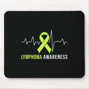 Lymphoma Awareness Heartbeat  Mouse Mat