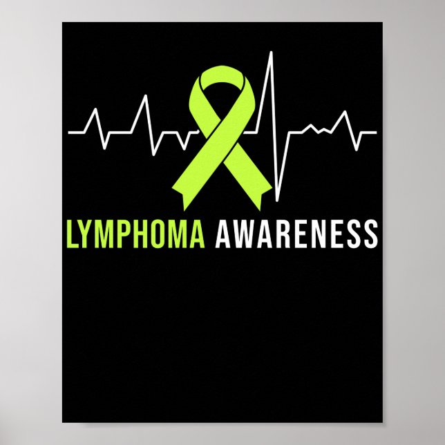 Lymphoma Awareness Heartbeat Poster (Front)