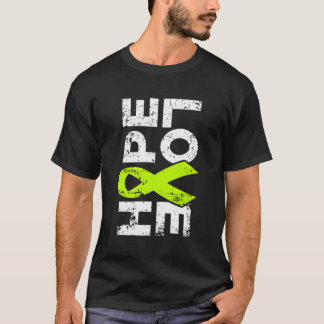 Lymphoma Awareness Hope Love Lime Green Ribbon T-Shirt