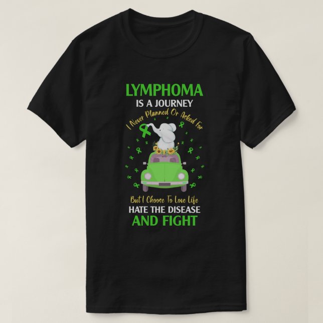 Lymphoma Awareness Is A Journey T-Shirt (Design Front)