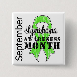 Lymphoma Awareness Month Ribbon - September 15 Cm Square Badge