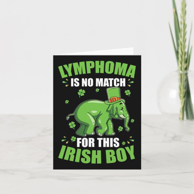 Lymphoma Blood Cancer Awareness St Patricks Day Le Card (Front)
