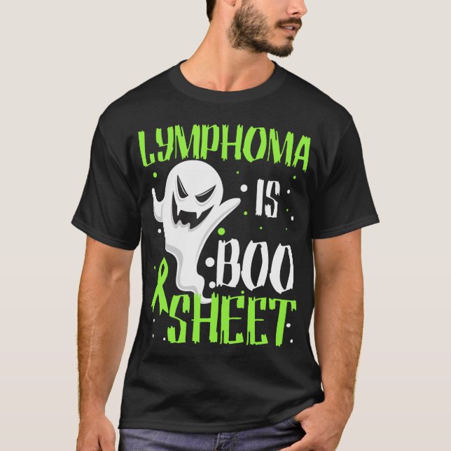 Lymphoma Cancer Awareness Halloween Boo Sheet T-Shirt (Front)