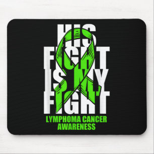 Lymphoma Cancer Awareness Lime Green Ribbon His Fi Mouse Mat
