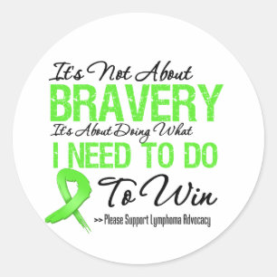 Lymphoma Cancer Battle Classic Round Sticker