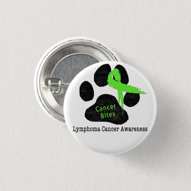 Lymphoma Cancer in Dogs Awareness  3 Cm Round Badge (Front & Back)