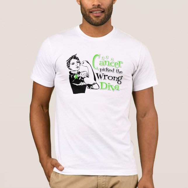 Lymphoma Cancer Picked The Wrong Diva T-Shirt (Front)