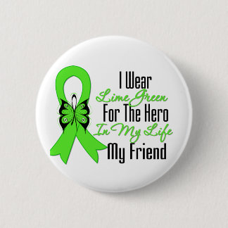 Lymphoma Cancer Ribbon My Hero My Friend 6 Cm Round Badge