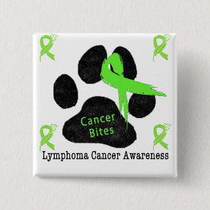 Lymphoma Cancer Support Dog Paw Ribbon Pin