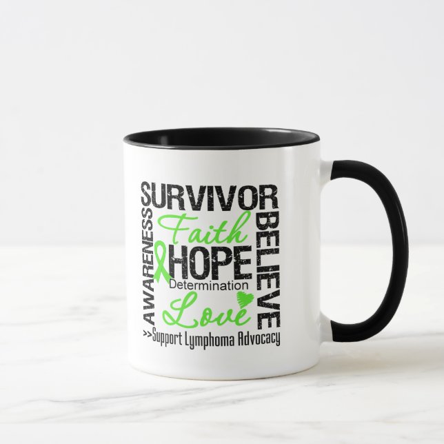 Lymphoma Cancer Survivors Motto Mug (Right)