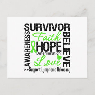 Lymphoma Cancer Survivors Motto Postcard