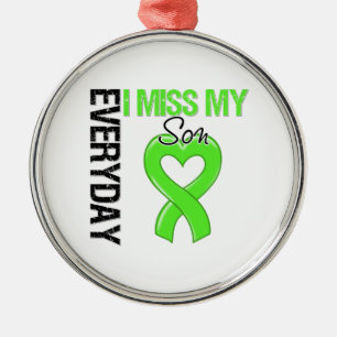 Lymphoma Everyday I Miss My Son Metal Tree Decoration