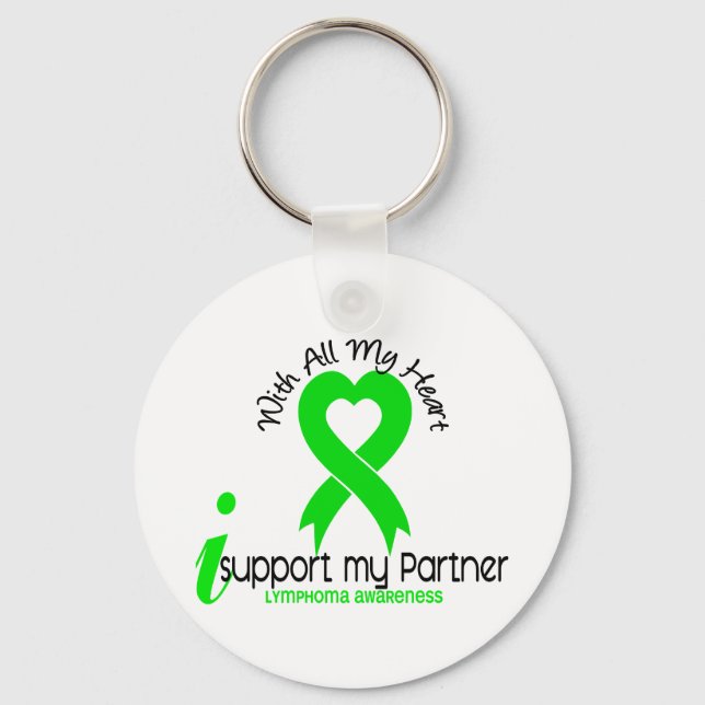 LYMPHOMA I Support My Partner Key Ring (Front)
