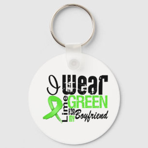 Lymphoma I Wear Lime Green Ribbon BOYFRIEND Key Ring