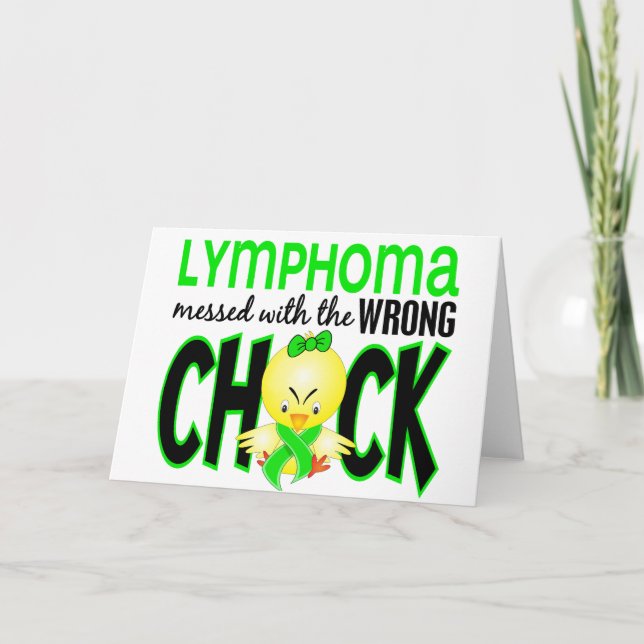 Lymphoma Messed With The Wrong Chick Card (Front)