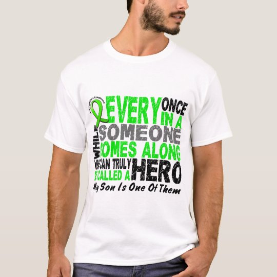 Lymphoma Non-Hodgkins HERO COMES ALONG 1 Son T-Shirt
