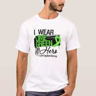 Lymphoma Ribbon For My Hero T-Shirt