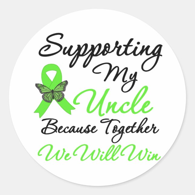 Lymphoma Support (Uncle) Classic Round Sticker (Front)
