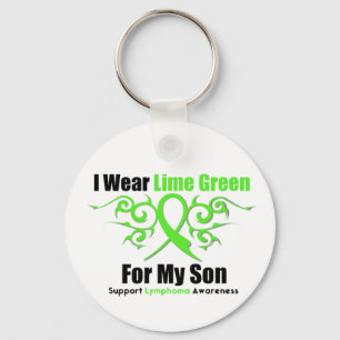 Lymphoma Tribal Ribbon For My Son Key Ring