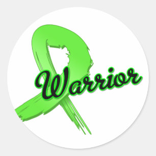 Lymphoma Warrior Grunge Ribbon Classic Round Sticker