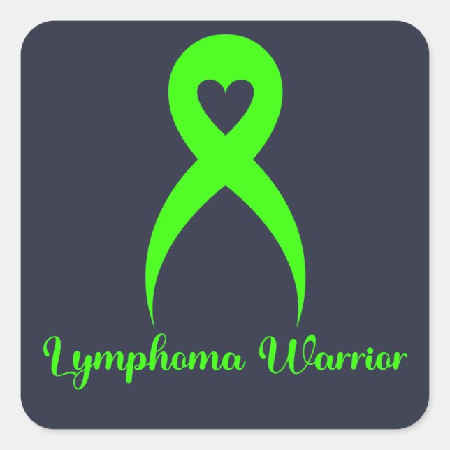 Lymphoma Warrior Hodgkins Lymphoma Awareness Square Sticker (Front)