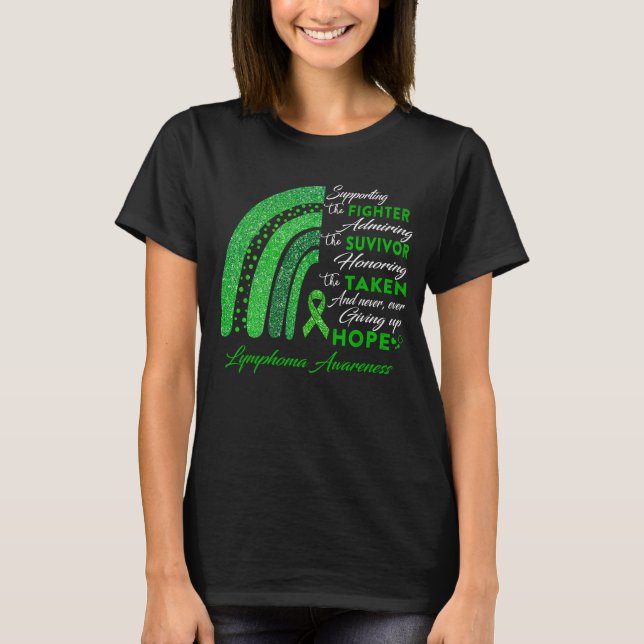 Lymphoma Warrior Supporting Fighter T-Shirt (Front)